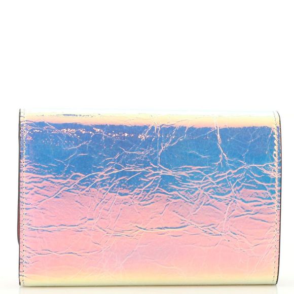 Christian Louboutin Trifold Wallet Iridescent Patent Metallic - Picture 4 of 7